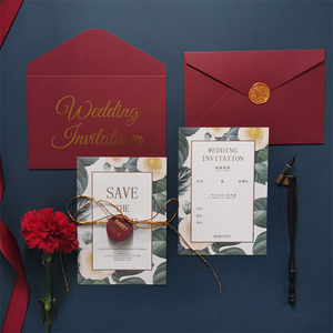 Eleganti Biglietti d'Invito per Matrimonio <span class=keywords><strong>con</strong></span> Stampa Floreale di Lusso e <span class=keywords><strong>Buste</strong></span> Coordinate - Product Image 3