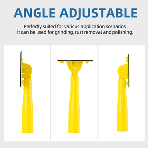 Bloc de ponçage <span class=keywords><strong>télescopique</strong></span> avec perche d'extension, outil de ponçage mural réglable pour la finition des cloisons sèches et des plafonds - Product Image 5