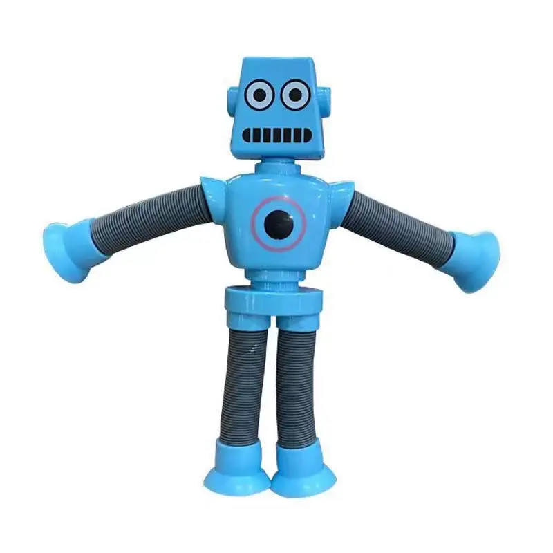 Vantuz değişken Robot oyuncak sevimli teleskopik dekompresyon duyusal yatıştırıcı oyuncak dekompresyon teleskopik boru duyusal oyuncak