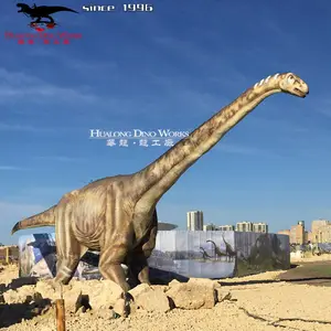 野生动物恐龙公园中的动画真人大小雷龙动画电恐龙