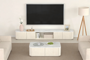 ตู้วาง<span class=keywords><strong>ทีวี</strong></span>แบบ 2 ประตู 2 ลิ้นชัก ดีไซน์ทันสมัย ท็อปหินอ่อน สำหรับห้องนั่งเล่น วิลล่า โรงแรม หรืออพาร์ตเมนต์ เพื่อความบันเทิงภายในบ้าน - Product Image 4