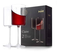 Flûtes carrées en plastique transparent de 14 oz, sans BPA, robustes, recyclables, style américain de luxe, pour fêtes, anniversaires et célébrations