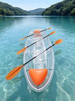 Kayak transparent en cristal pour 3 personnes, canoë transparent en PC, bateau de tourisme récréatif pour lac, océan, sports nautiques, personnalisable