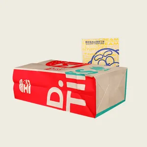 Custom Shaped Food Grade Degradable Flat Zip Lock Kraft Paper Bag PP Plastic Shopping Pack For Snack Tea Logo