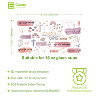 Autocollants pour gobelets Goode UV, imperméables, écologiques, durables, résistants aux rayures, résistants aux UV, brillants, en PET, 16 oz, personnalisés
