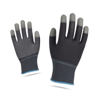 Gants enduits de PU pour la construction, l'électronique et l'entreposage, 13 jauges, multicolores (blanc, noir, gris), en polyester enduit de PU