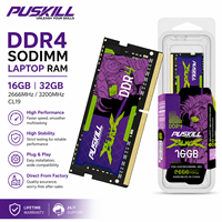 PUSKILL DDR4 SODIMM Laptop Memory RAM 16GB 32GB 2666MHz 3200MHz CL19 High Stability Notebook Memory Module Factory Direct Supply