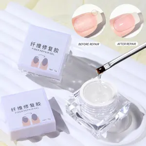 Nail Art Fiber Repair Broken Gel Rubber Base Gel Fiberglass Fiber Base Coat Special Phototherapy Gel for Lasting Reinforcement