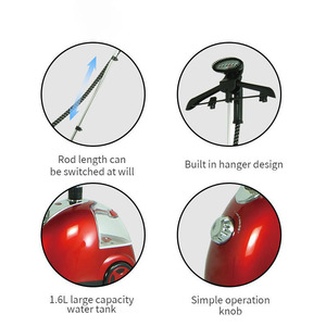 Défroisseur Vapeur Électrique Portable 1.4L 240V Rouge avec Support – Fer à Repasser à Main - Product Image 4