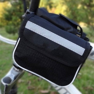Sac de rangement pour tube supérieur de vélo, noir, 15cm x 12cm, étanche, pour cadre avant, pour équipement de cyclisme et de vélo de montagne - Product Image 1