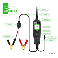 Topdiag P100 10M probador eléctrico herramienta probador de batería Kit para diagnóstico de coche AC DC Sonda de voltaje herramienta de diagnóstico de Circuito Superior