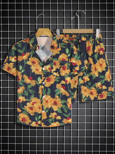Chemise d'été à fleurs hawaïennes décontractée <span class=keywords><strong>pour</strong></span> hommes, costume de plage mince <span class=keywords><strong>pour</strong></span> les <span class=keywords><strong>vacances</strong></span> en bord de mer, les voyages et les couples - Product Image 5