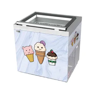 Mini nevera de mesa para helados, 3 sartenes