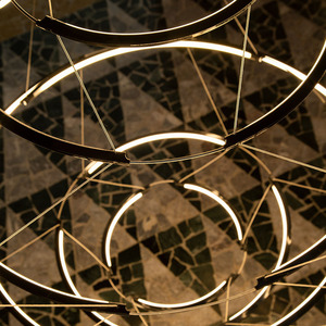 Nemo Drop 9 Chandelier Black Round LED Pendant <b>Light</b> <b>Remote</b> <b>Control</b> For Living And Dining Rooms - Product Image 4