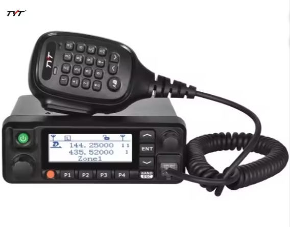 Tyt Dual Band Digital Walkie Talkie Mobile Radio MD-9600 AES256 GPS 50W VHF UHF High Output Power DMR Car Mobile Radio
