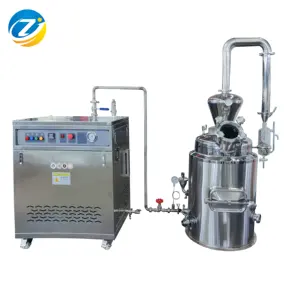 ZJ 100 리터 에센셜 오일 증기 증류기 hydrolat 만드는 추출기 증류 기계