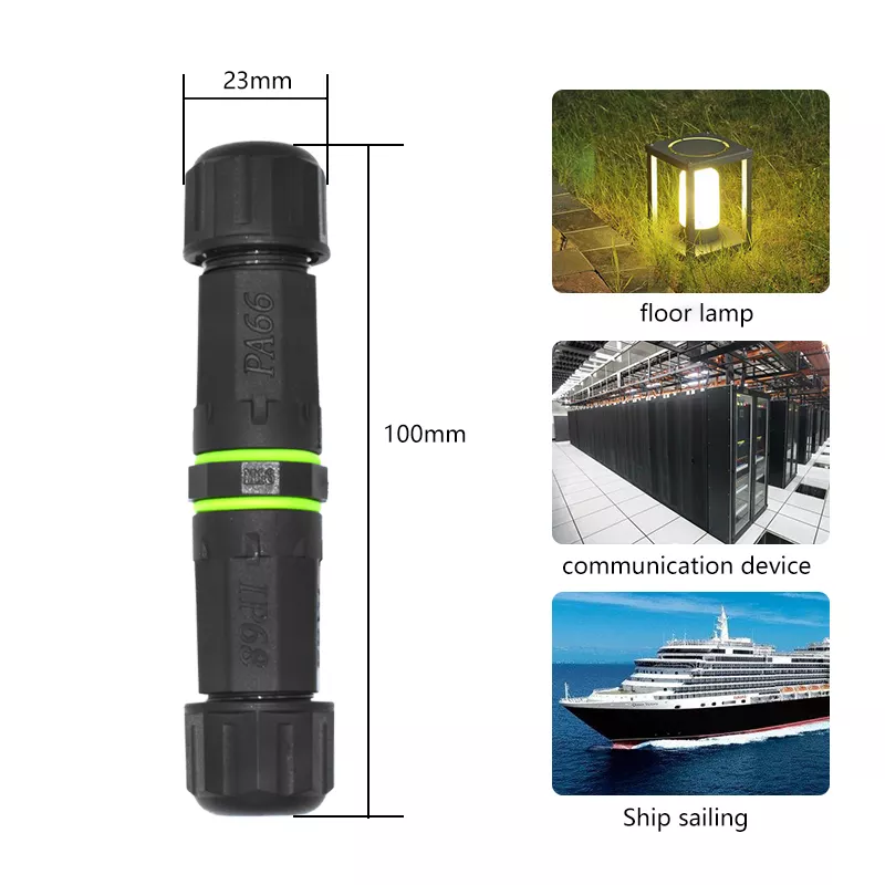 YXY M16 2-Pin IP68 Waterproof Power Connector Screw Lock