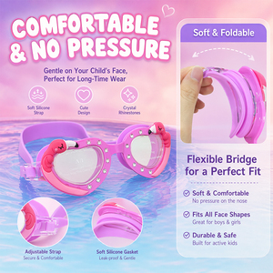 Gafas de Natación Antivaho de Alta Definición para Niños, con Correas de Silicona, Suministro de Fábrica - Product Image 3