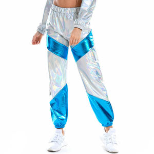 King Mcgreen Star lace Rave vêtements pantalon holographique femme Hip Hop danse brillant Joggers Costume de danse printemps automne pantalon - Product Image 2