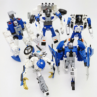 Mainan Robot Kendaraan Off-Road yang Dapat Berubah Bentuk 24cm 5 in 1 Seri Kombinasi Figur Aksi Dari Set City Defenders SINCO