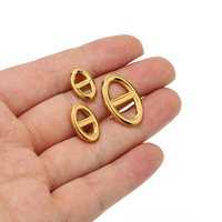 5 pièces/sac Pendentif lettre en acier inoxydable plaqué or 18 carats pour bracelet et collier DIY, accessoires de bijoux Hip Hop