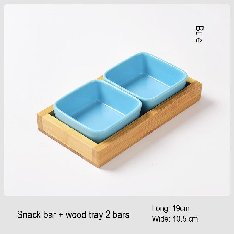 snack bar+wood tray 2bars(blue)