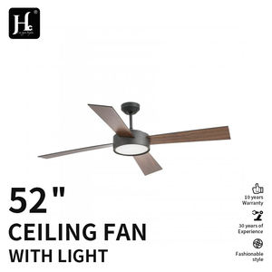 Nuevo Producto: Ventilador Inteligente de Techo de 52 Pulgadas con 4 Aspas de Madera Contrachapada, Moderno, Negro Mate, con Luz, Ventilador de Techo DC con Lámpara - Product Image 3