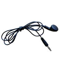 Earphone In-ear berkabel 3.5mm sekali pakai, harga murah Headset Earbud satu sisi untuk penerbangan dan pariwisata
