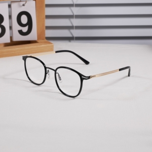 Vintage <b>Round</b> Eyewear <b>Frame</b> Fashion Ultrathin Myopia Glasses <b>Frame</b> Business Optical Spectacle <b>Frame</b> for Daily Wear - Product Image 3