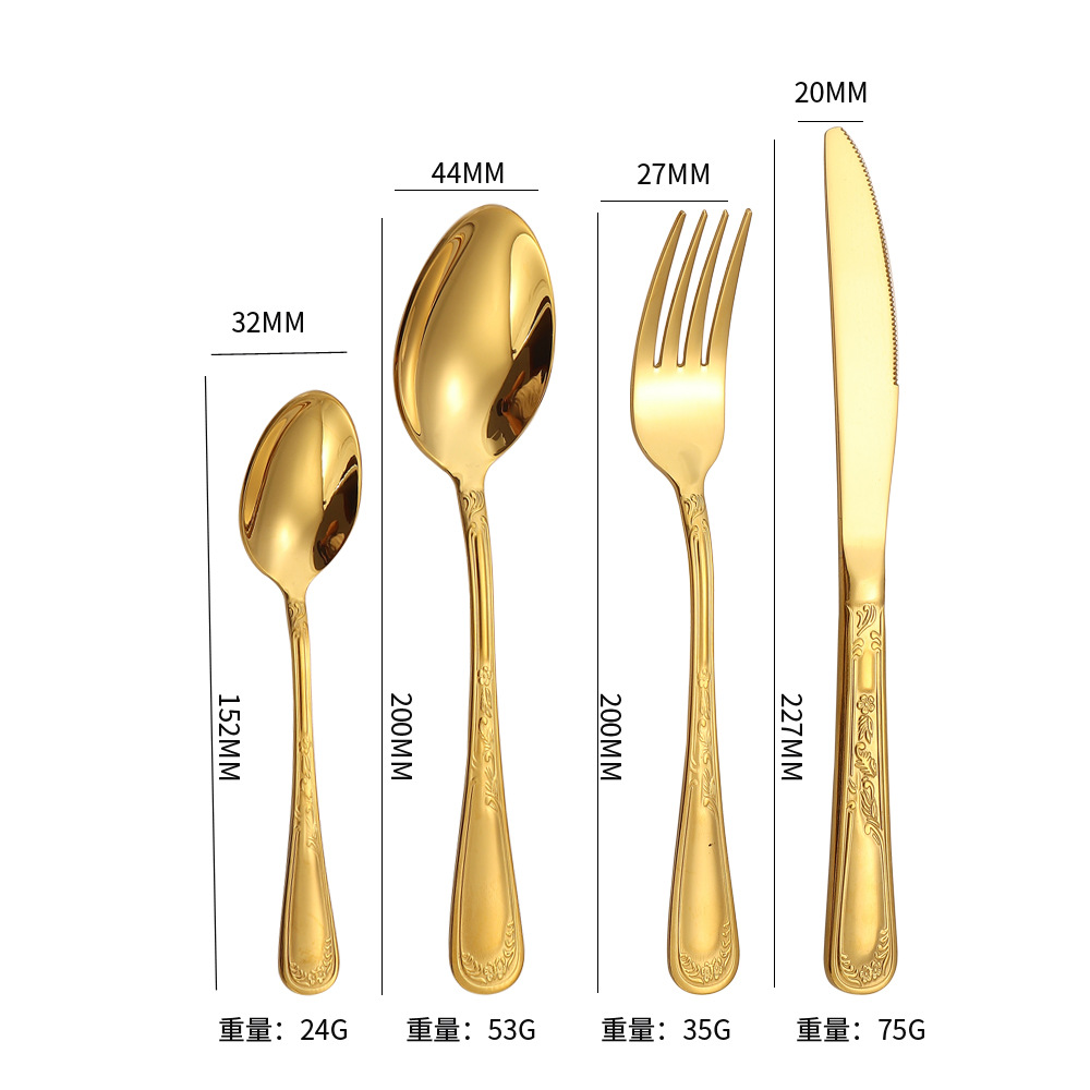 Juego de cuatro piezas (oro)