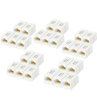 Konektor RJ45 Female to Female Inline Coupler Cat5e Cat6 UTP Ethernet Cable Extender Adapter Joiner untuk Koneksi Jaringan LAN