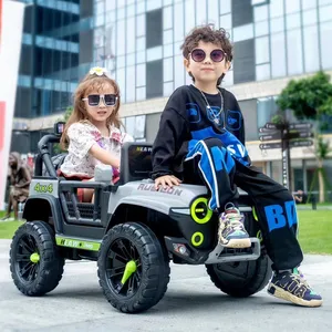 Voiture électrique à double porte extérieure 12 v, alimentée par batterie, pour enfants et bébés