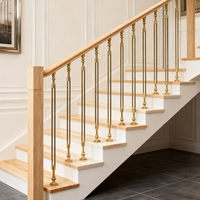 Vente en gros de balustrade d'escalier en aluminium de style moderne et luxueux pour balcon, mains courantes pour villa, appartement, bâtiment de sécurité