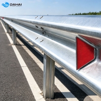 Sistema de Barrera de Seguridad para Carreteras Q235 Q345, Viga en W Galvanizada por Inmersión en Caliente, AASHTO EN1317, Anticorrosión, Barrera de Seguridad Vial