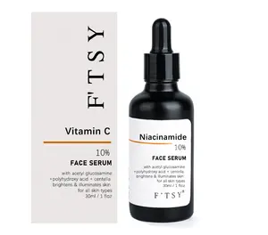 Private Label Brightening Improves Hydration illuminates Skin 10% Vitamin C Polyhydroxy Acid Face Serum For All Skin Types