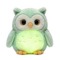Peluche hibou phosphorescente, jouet lumineux sans piles, vente en gros OEM personnalisée, compagnon de sommeil doux pour enfants