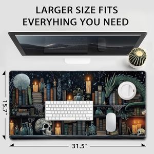 Grand tapis de souris pour jeux vidéo, imperméable, base en caoutchouc antidérapante, bords cousus, tapis de bureau - Product Image 4