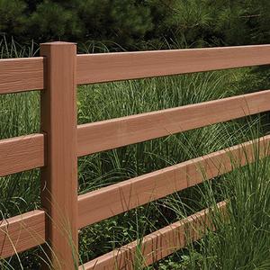 Heavy Duty 4 Rail Valla Caballo Granja barata 4 Riel 6 "3 Riel Grano <span class=keywords><strong>de</strong></span> <span class=keywords><strong>madera</strong></span> Caballo Paddock Plástico PVC Valla <span class=keywords><strong>de</strong></span> vinilo - Product Image 2