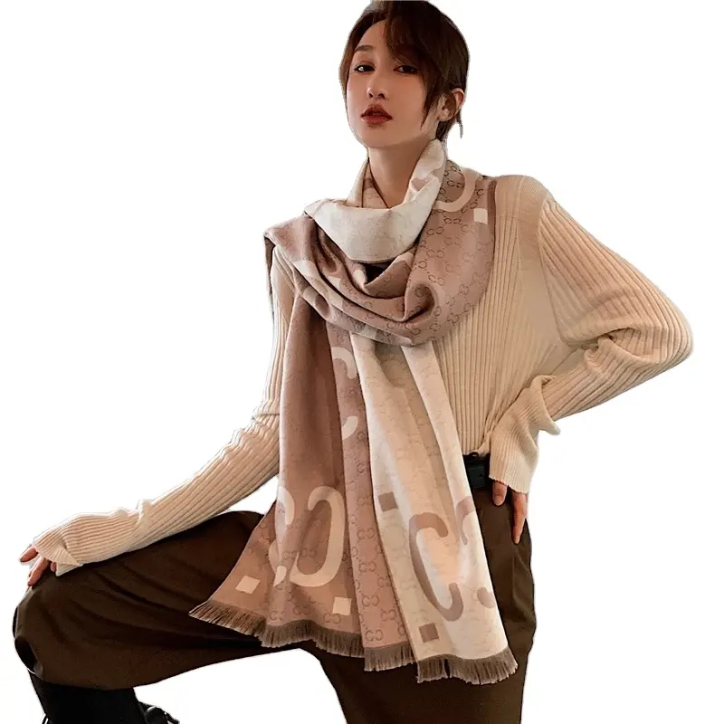 2020 Luxury Cashmere Scarf Winter Women Pashmina Shawls Warm Blanket Wraps Female Foulard Bandana Brand Thick Print Scarves