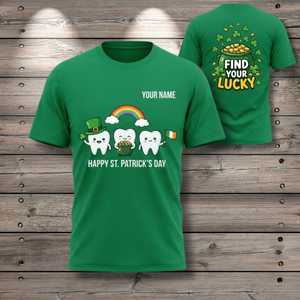 Maglietta Personalizzata per Dentisti e Igiene Orale a Tema San Patrizio - Regalo per Dentisti e Igiene Orale - Product Image 1