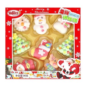 กล่องของขวัญมาร์ชเมลโลว์คริสต์มาสหลากสีคุณภาพสูง 96 กรัม รสชาติอร่อย ลายการ์ตูนซานตาคลอส สำหรับงานปาร์ตี้เด็ก ขนมทานเล่น 365 - Product Image 5