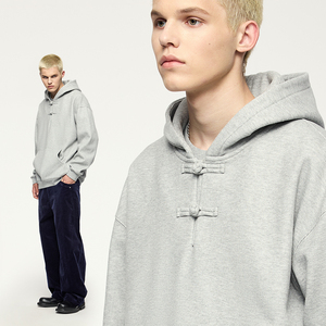 Felpa da uomo con cappuccio oversize 410 GSM donna in bianco con cappuccio OEM felpa con cappuccio nera da uomo - Product Image 2