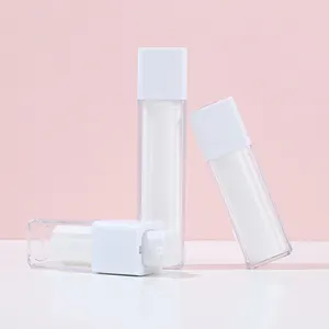 Luxury 15ml 30ml 50ml Empty Plastic Square Cosmetic Packaging Lotion Airless Pump Bottle