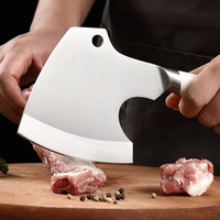 Couteaux de cuisine en acier inoxydable fabriqués à la main tête de hache marteau d'abattage hachoir hachette haute qualité couteau à os dur blanc