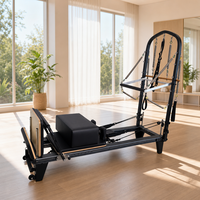 Tour de Pilates demi-trapèze avec planche à ressorts et système de poulies à cordes pour studio, yoga et domicile