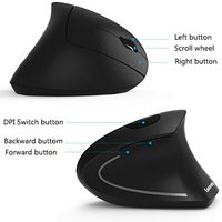 Mouse Gaming USB Ergonomis 3D Nirkabel RGB Optik Slim Magic 2.4 Ghz Hefei Desain Vertikal Air