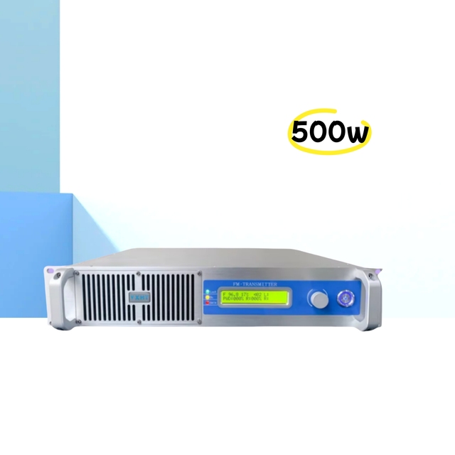 500W Long Range FM Transmitter | 87.5MHz-108MHz for Professional Broadcast Coverage