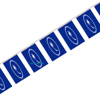 Guirlande de mini-drapeaux Chuuk pour la décoration de fêtes scolaires, salles de classe et événements sportifs