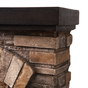 Cheminée électrique classique à encastrer avec manteau en polystone, télécommande, thermostat réglable, 1500W/2000W, 25-30 m² - Product Image 3