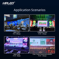 Светодиодный экран MPLED P3.91 высокого разрешения для сцены, полноцветный, 500x500 мм, SMD 3-в-1, угол обзора 160° по горизонтали, 140° по вертикали